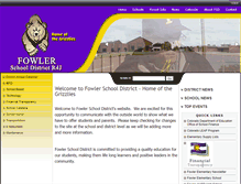 Tablet Screenshot of fowlersd.schoolinsites.com