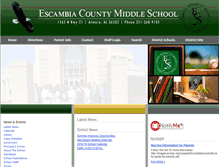 Tablet Screenshot of escambiacountymiddle.al.ecm.schoolinsites.com