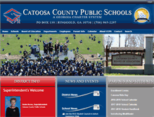 Tablet Screenshot of catoosacounty.schoolinsites.com